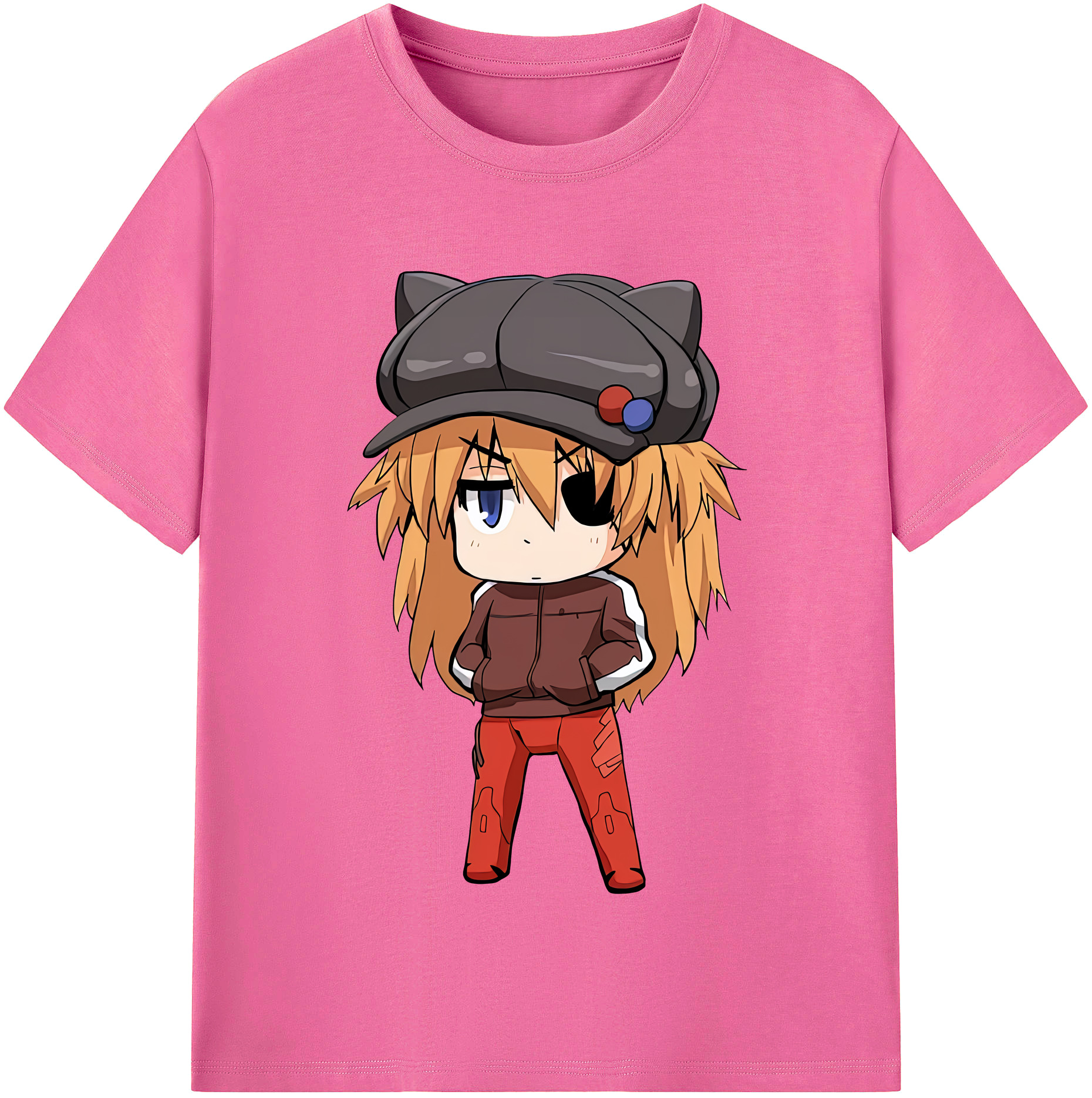 （画像用） EVA 新世紀エヴァンゲリオン レディースカジュアルプリントTシャツ（綿100％）